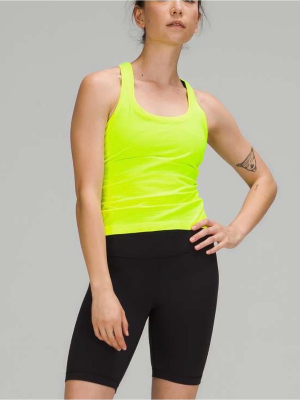 lululemon athletica Neon Yellow Racerback Tank - Women